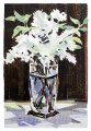 bouquet (flieder in einer kristallvase)_68 x 45 cm_acrylic, tape, varnish, forex_2017